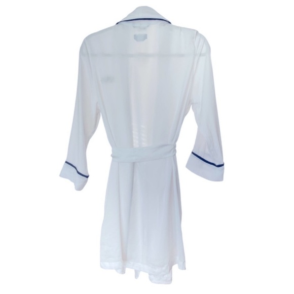 Kate Spade "Mrs." Bridal Robe | White with Black Piping | XS/S - Picture 3 of 9